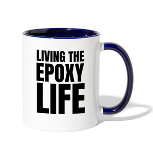 Epoxy LifeContrast Coffee Mug - white/cobalt blue