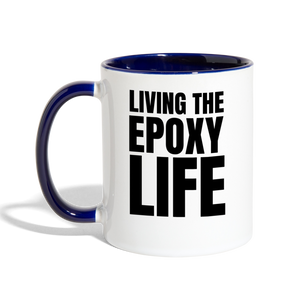 Epoxy LifeContrast Coffee Mug - white/cobalt blue