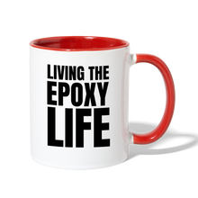 Load image into Gallery viewer, Epoxy LifeContrast Coffee Mug - white/red
