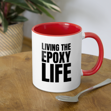 Load image into Gallery viewer, Epoxy LifeContrast Coffee Mug - white/red
