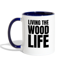 Load image into Gallery viewer, Wood Life Contrast Coffee Mug - white/cobalt blue
