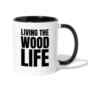 Wood Life Contrast Coffee Mug - white/black
