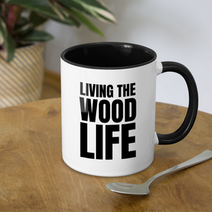 Wood Life Contrast Coffee Mug - white/black