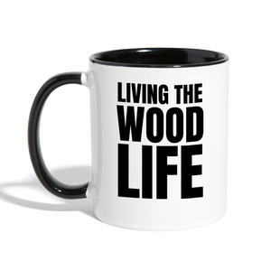 Wood Life Contrast Coffee Mug - white/black