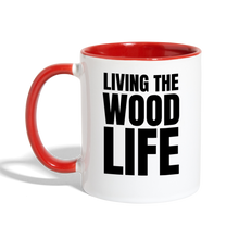 Load image into Gallery viewer, Wood Life Contrast Coffee Mug - white/red
