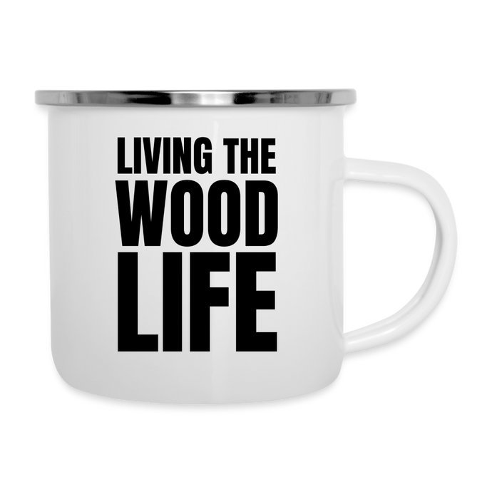 Wood Life Camper Mug - white