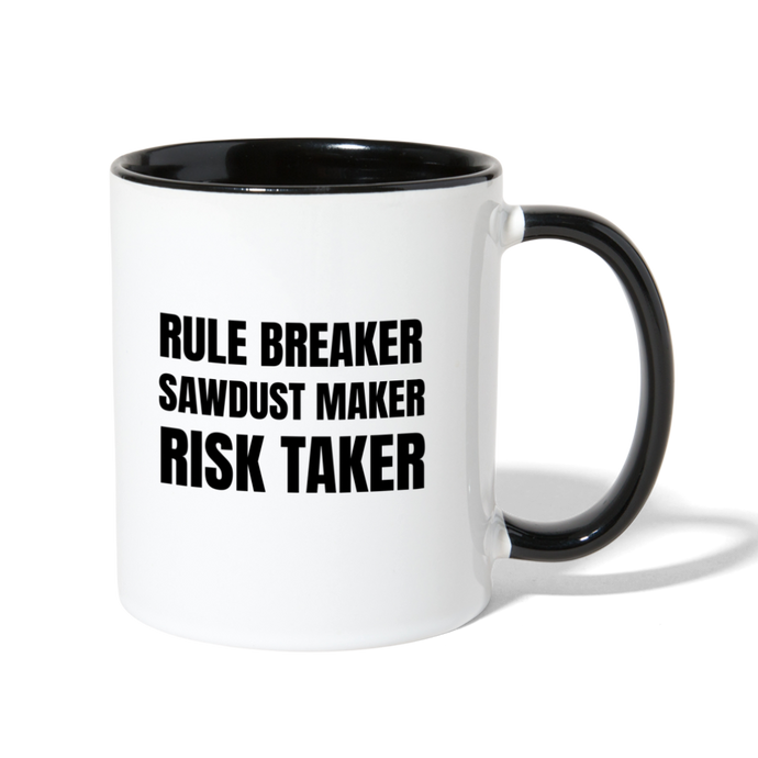 Risk Taker Contrast Coffee Mug - white/black