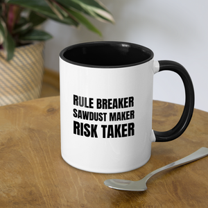 Risk Taker Contrast Coffee Mug - white/black