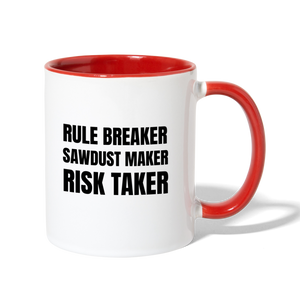 Risk Taker Contrast Coffee Mug - white/red