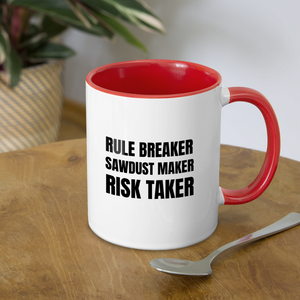 Risk Taker Contrast Coffee Mug - white/red