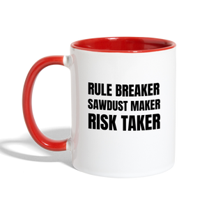 Risk Taker Contrast Coffee Mug - white/red