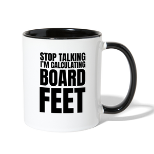 Board Feet Contrast Coffee Mug - white/black