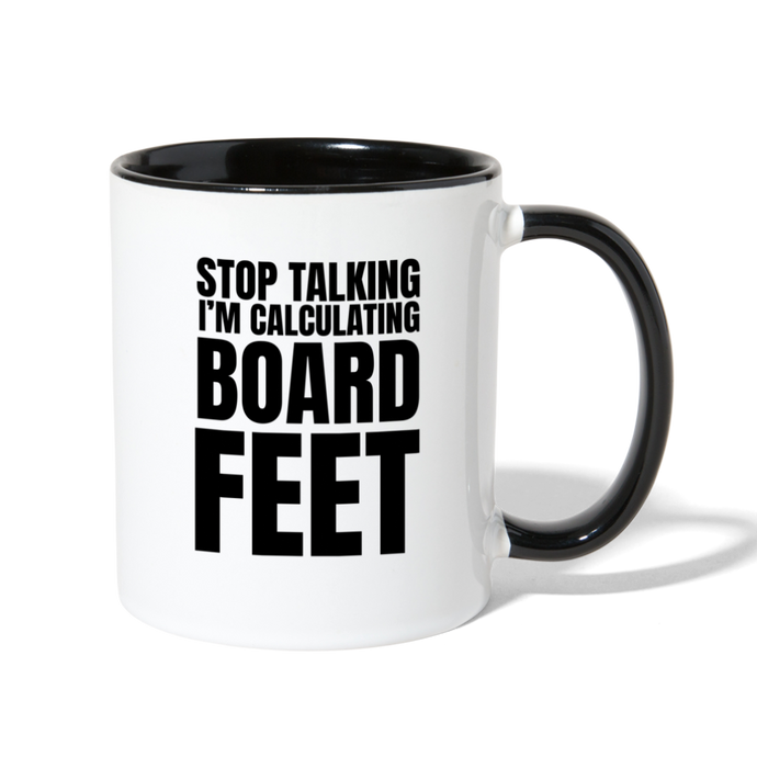 Board Feet Contrast Coffee Mug - white/black