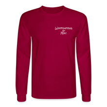 Load image into Gallery viewer, Woodworks by Mac Long Sleeve T-Shirt - dark red
