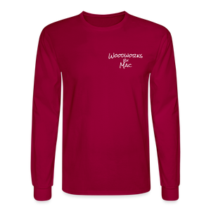 Woodworks by Mac Long Sleeve T-Shirt - dark red