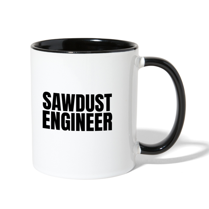 Sawdust Engineer Contrast Coffee Mug - white/black