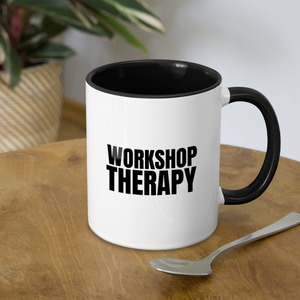 Workshop Therapy Contrast Coffee Mug - white/black