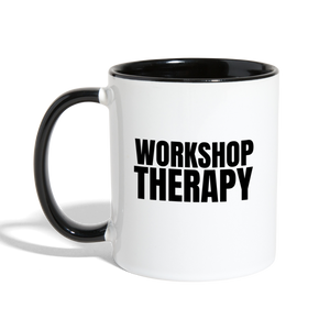Workshop Therapy Contrast Coffee Mug - white/black