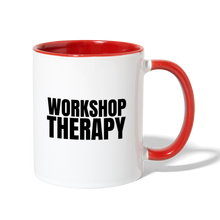Load image into Gallery viewer, Workshop Therapy Contrast Coffee Mug - white/red
