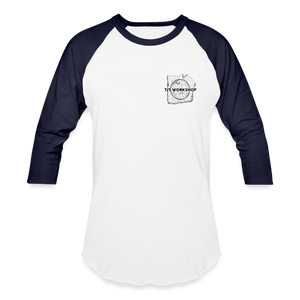 TJT Workshop 3/4 Sleeve Raglan T-Shirt - white/navy