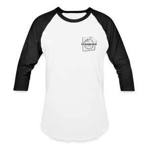 TJT Workshop 3/4 Sleeve Raglan T-Shirt - white/black