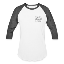 Load image into Gallery viewer, TJT Workshop 3/4 Sleeve Raglan T-Shirt - white/charcoal
