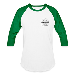 TJT Workshop 3/4 Sleeve Raglan T-Shirt - white/kelly green