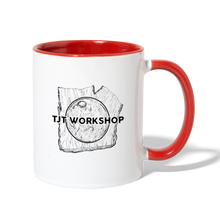 Load image into Gallery viewer, TJT Worksho Contrast Coffee Mug - white/red
