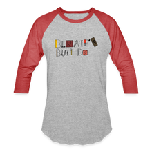 Load image into Gallery viewer, Bernie&#39;s Builds 3/4 Sleeve Raglan T-Shirt - heather gray/red
