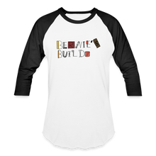 Load image into Gallery viewer, Bernie&#39;s Builds 3/4 Sleeve Raglan T-Shirt - white/black
