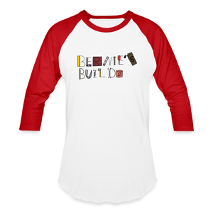 Bernie's Builds 3/4 Sleeve Raglan T-Shirt - white/red