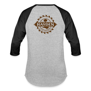 Hayden Custom Woodworks 3/4 Sleeve Raglan T-Shirt - heather gray/black