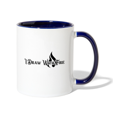 Load image into Gallery viewer, Broken Canvas Contrast Coffee Mug - white/cobalt blue
