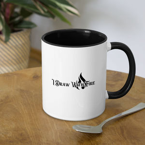 Broken Canvas Contrast Coffee Mug - white/black