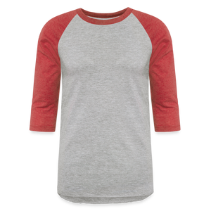 3/4 Sleeve Raglan T-Shirt - heather gray/red