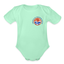 Load image into Gallery viewer, Organic Short Sleeve Baby Bodysuit - light mint

