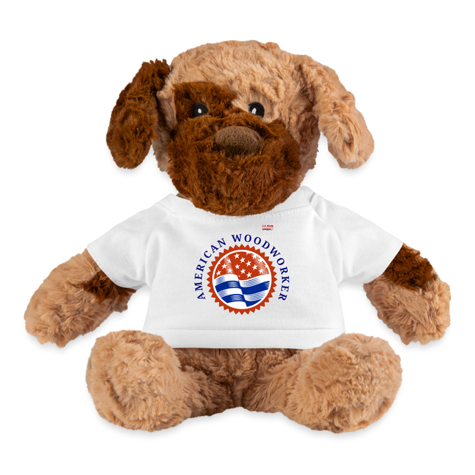 Stuffed Dog with Your Logo - white