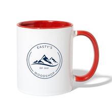 Load image into Gallery viewer, Easty&#39;s Woodshop Contrast Coffee Mug - white/red
