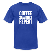 Load image into Gallery viewer, Coffee Sawdust Repeat Premium T-Shirt - royal blue
