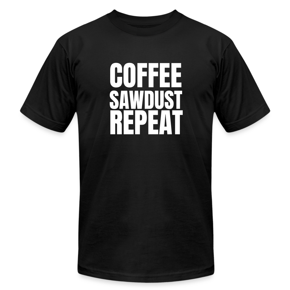 Coffee Sawdust Repeat Premium T-Shirt - black