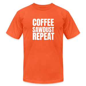Coffee Sawdust Repeat Premium T-Shirt - orange