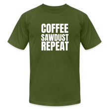 Load image into Gallery viewer, Coffee Sawdust Repeat Premium T-Shirt - olive
