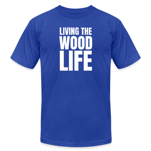 Living The Wood Life Premium T-Shirt by Bella + Canvas - royal blue