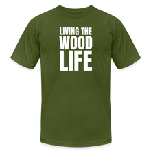 Load image into Gallery viewer, Living The Wood Life Premium T-Shirt by Bella + Canvas - olive
