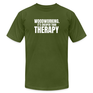 Cheaper than Therapy Premium T-Shirt - olive