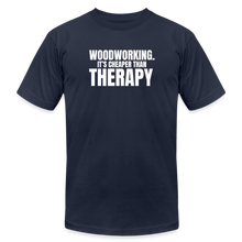 Load image into Gallery viewer, Cheaper than Therapy Premium T-Shirt - navy
