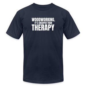 Cheaper than Therapy Premium T-Shirt - navy