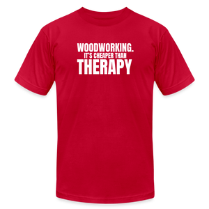 Cheaper than Therapy Premium T-Shirt - red