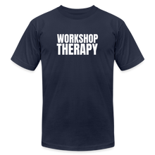 Load image into Gallery viewer, Workshop Therapy T-Shirt by Bella + Canvas - navy
