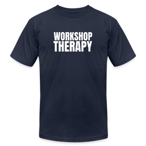 Workshop Therapy T-Shirt by Bella + Canvas - navy